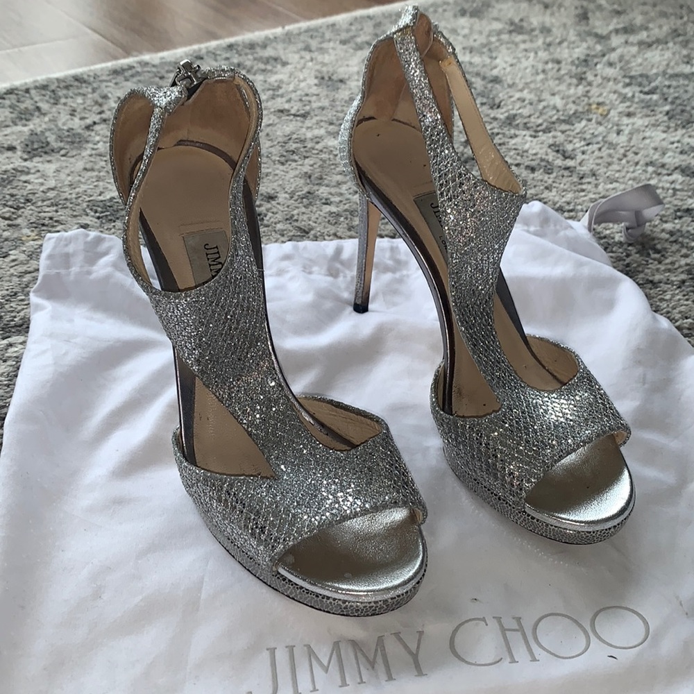Jimmy Choo Silver Heels